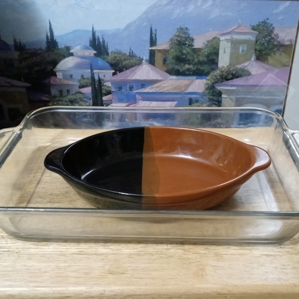 🍱🍜Anchor Hocking 5qt Baking Dish🍝🏠 & Antonio Collection Serving Dish.🇺🇸